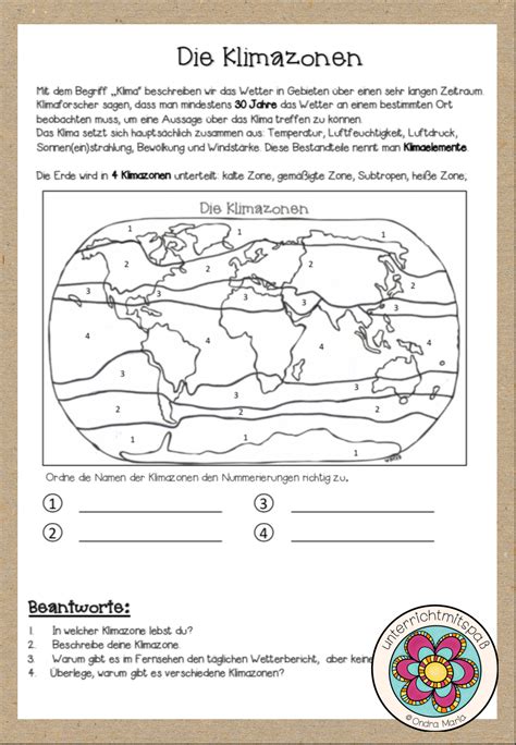 arbeitsblätter geographie klasse 6